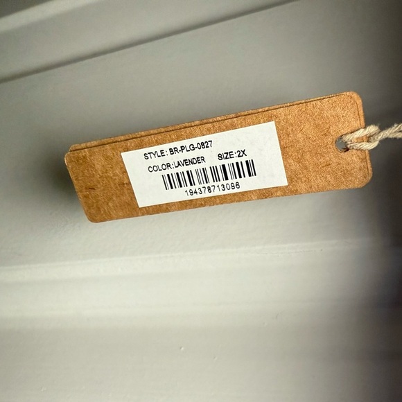 2/$35 NWT SKIMS Lavender Lace Pointelle Logo Plunge Bralette size 2x - Picture 6 of 8